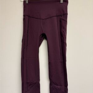 Lululemon Athletica Burgundy High-Waist Leggings